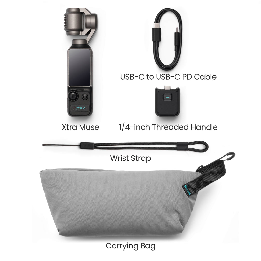 Xtra Muse: 4K/120fps Pocket Gimbal Camera with 1" CMOS Sensor
