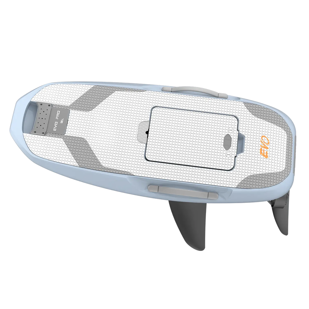 Pro Plus eFoil board side view on transparent background